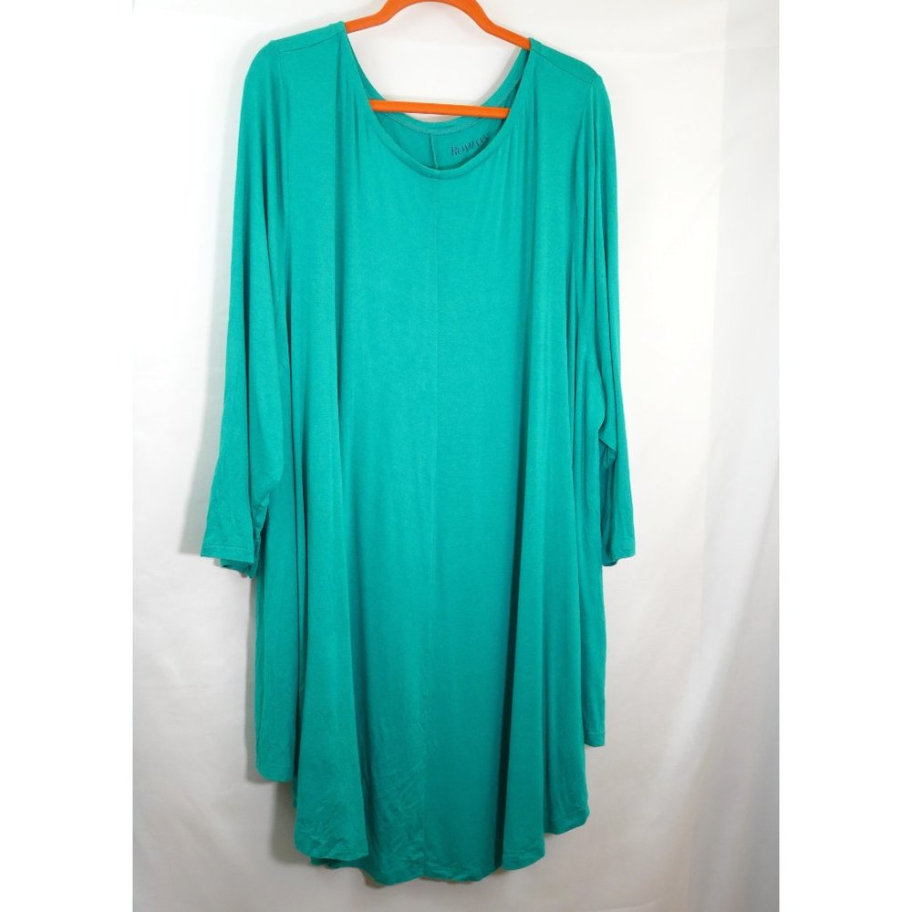 Teal oversized knit tunic - 4x, 34/36